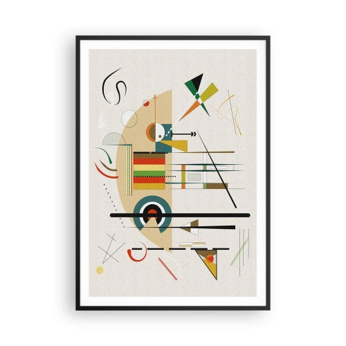 Poster in cornice nera - E il mondo ride - 70x100 cm
