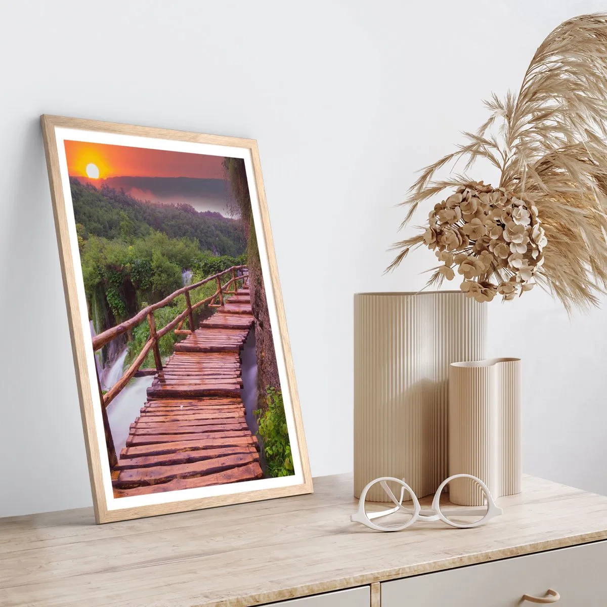 Poster in cornice rovere chiaro - Una bellezza incredibile - 70x100 cm