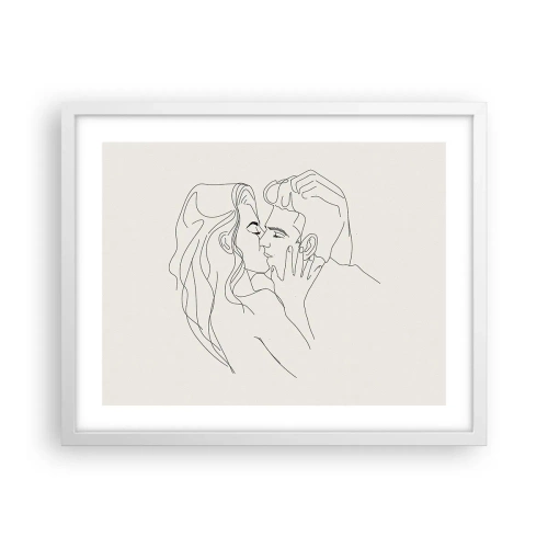 Poster in cornice bianca - Intrecciati dal sentimento - 50x40 cm