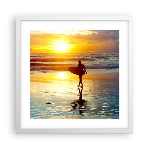 Poster in cornice bianca - Il ritorno del guerriero - 40x40 cm