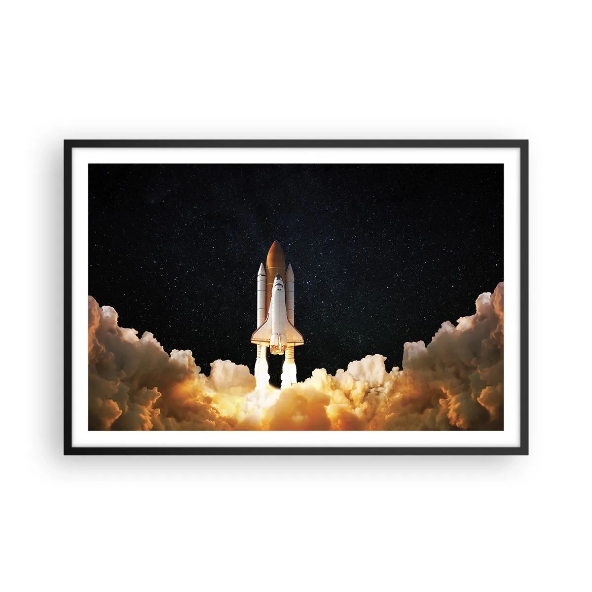 Poster in cornice nera - Ad astra! - 91x61 cm