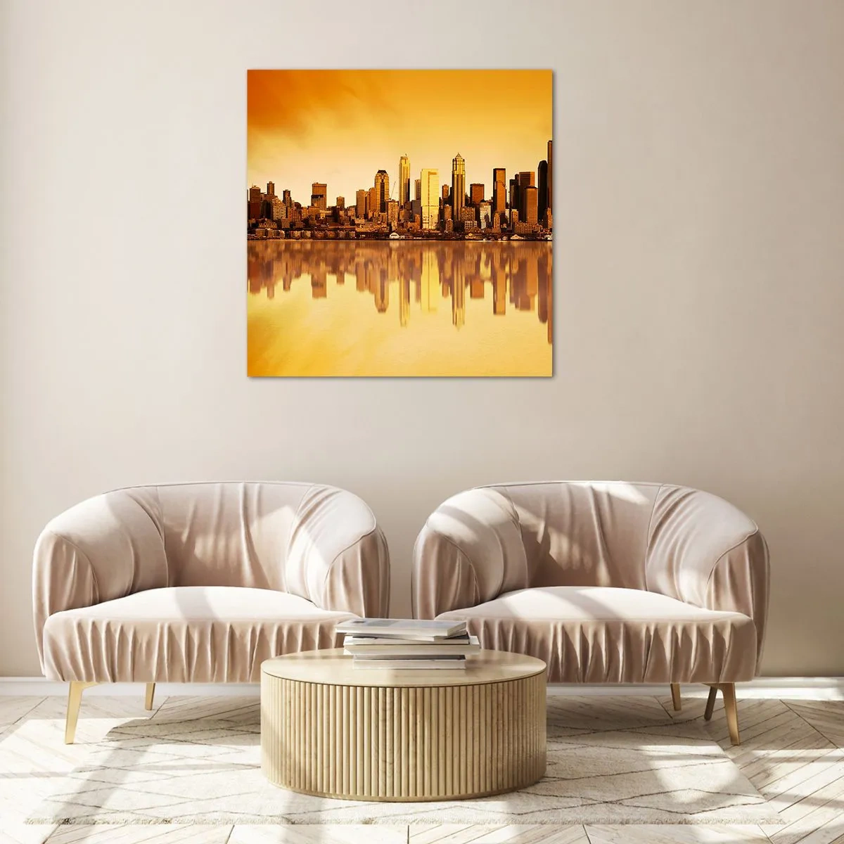 Quadro su vetro - Silenzio della metropoli - 60x60 cm