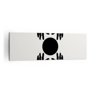 Quadro su tela - Stampe su Tela - Mani nere in una composizione simmetrica con una palla - 160x50cm - Segno misterioso - Decorazione murale moderna per soggiorno e camera da letto ARTTOR