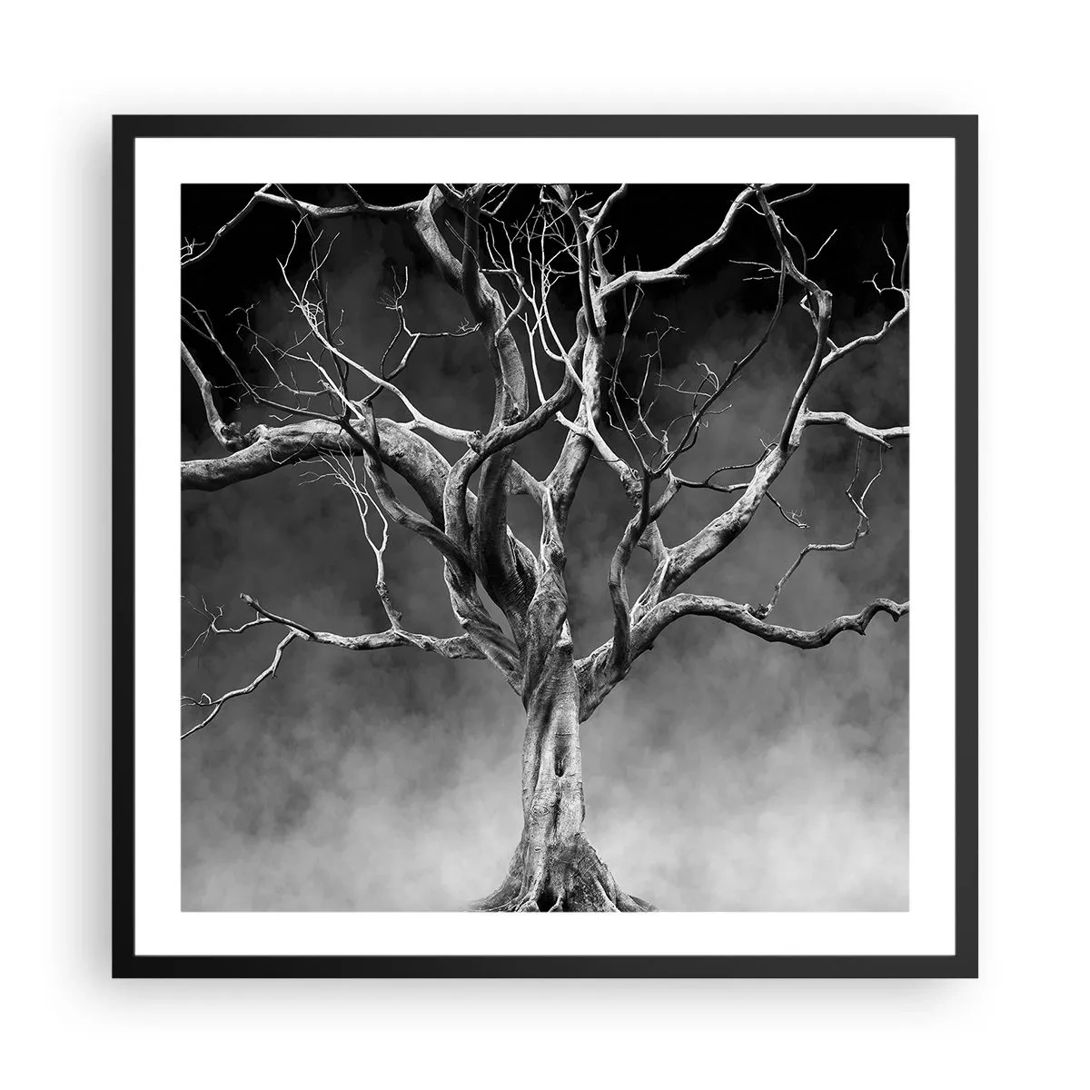 Poster in cornice nera - Primordiale e sacro - 60x60 cm