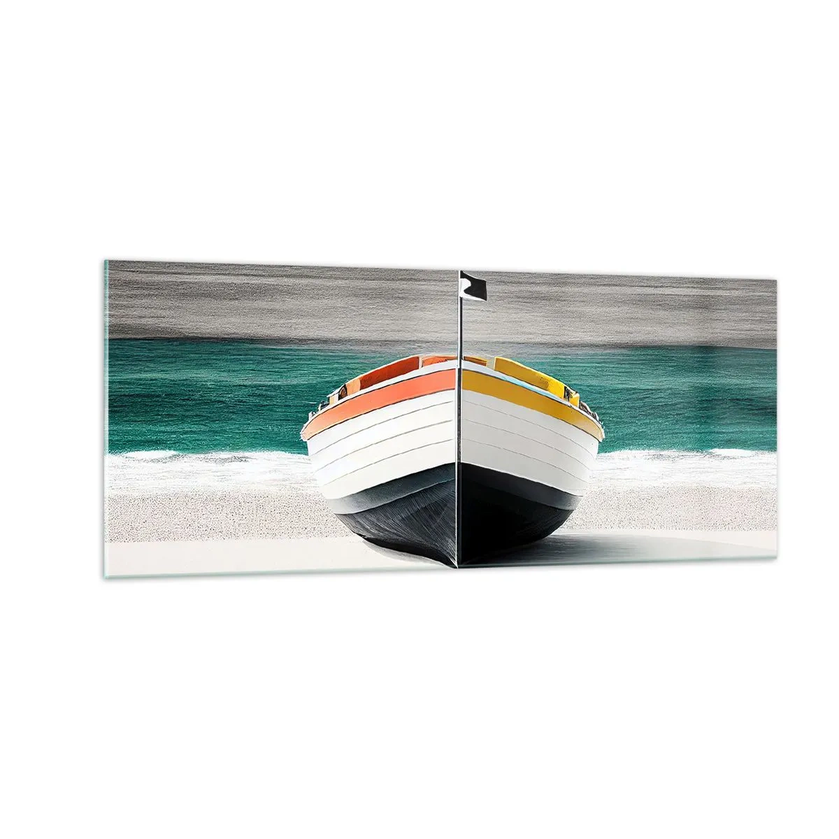 Quadro su vetro - Al suo posto - 100x40 cm