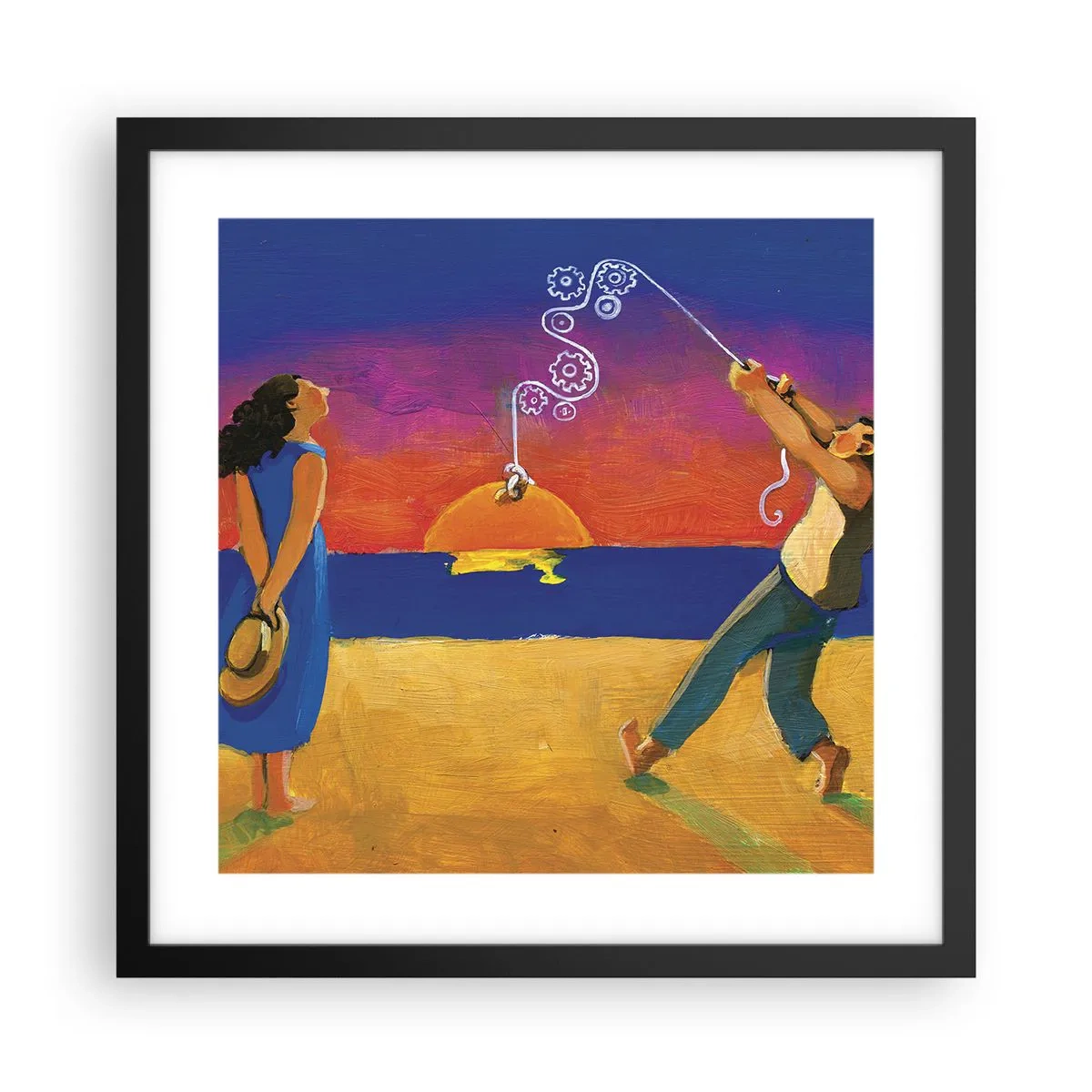 Poster in cornice nera - Più delle stelle del cielo - 40x40 cm