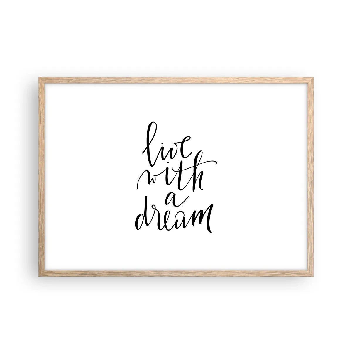 Poster in cornice rovere chiaro - Of course - 70x50 cm