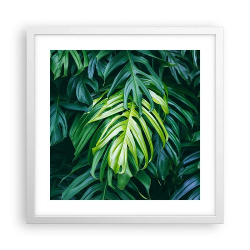 Poster in cornice bianca - Immergersi nella freschezza - 40x40 cm