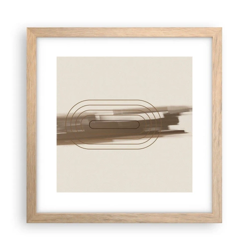 Poster in cornice rovere chiaro - Un soffio di grigio - 30x30 cm