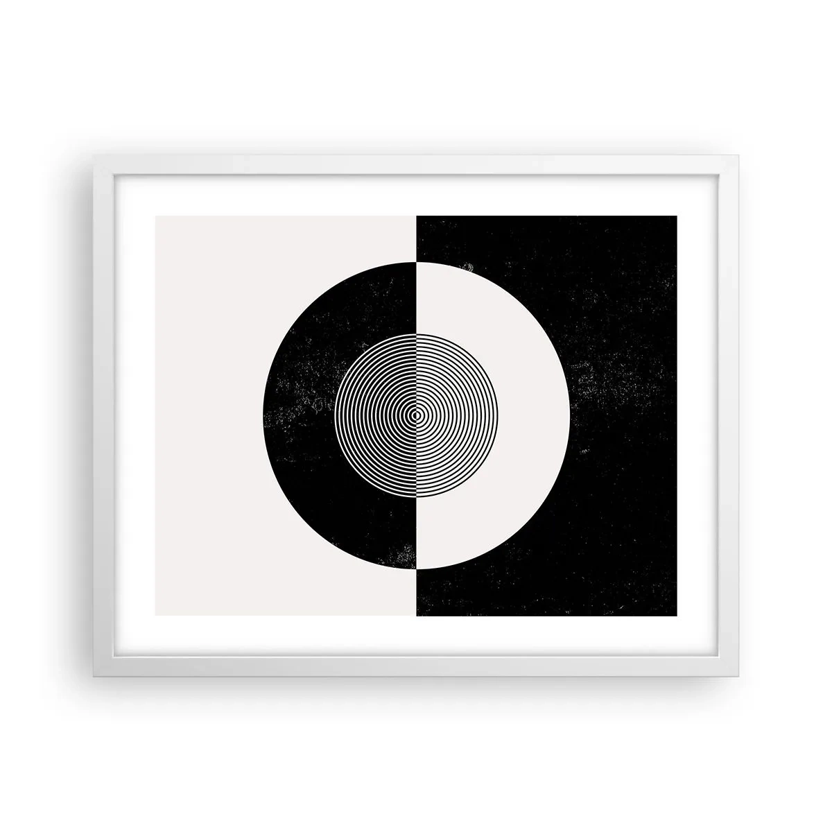 Poster in cornice bianca - Armonia in bianco e nero - 50x40 cm