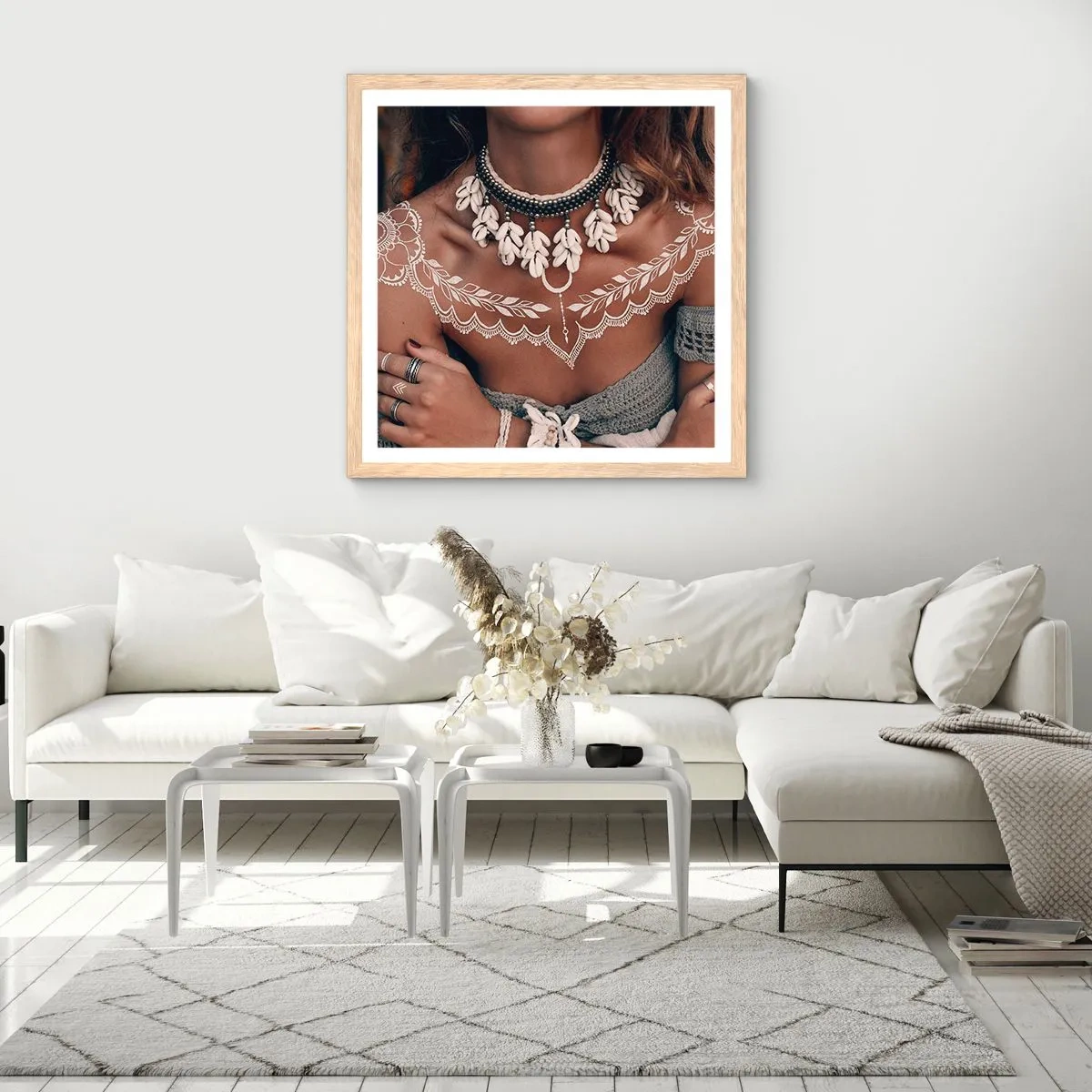 Poster in cornice rovere chiaro - Talismani, rituali di femminilità - 40x40 cm