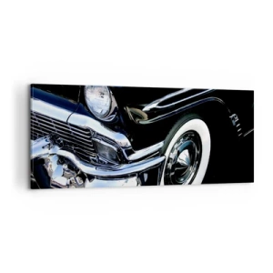 Quadro su tela - Stampe su Tela - Classicità in argento, nero e bianco - 100x40 cm