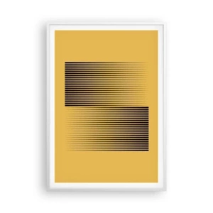 Poster in cornice bianca - La quadratura degli opposti - 70x100 cm