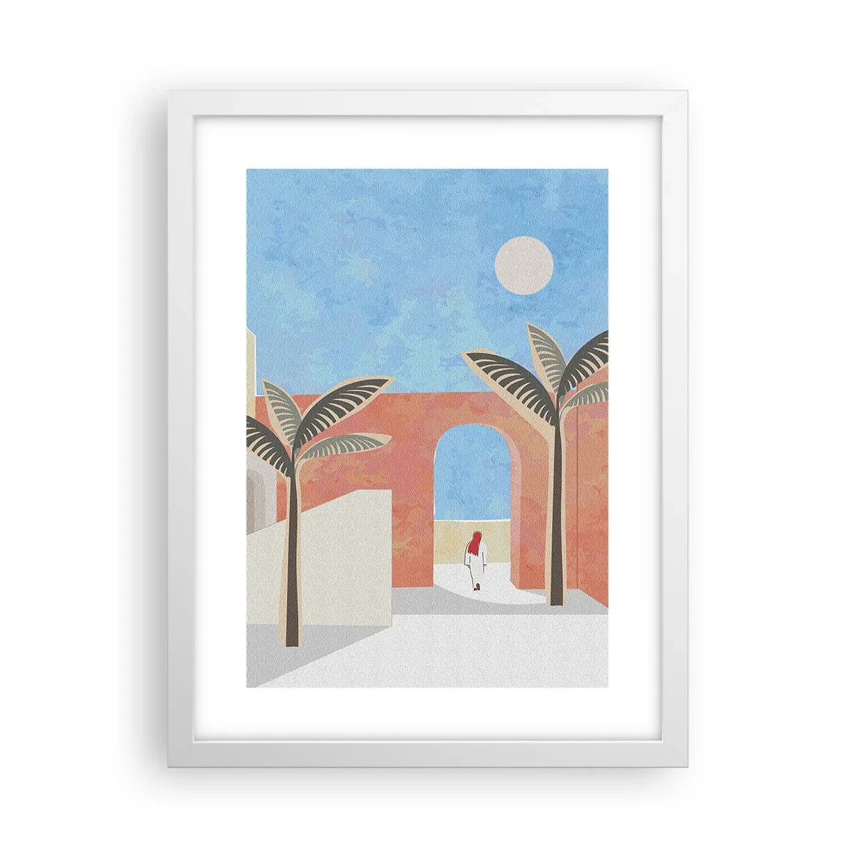 Poster in cornice bianca - Giornata araba - 30x40 cm