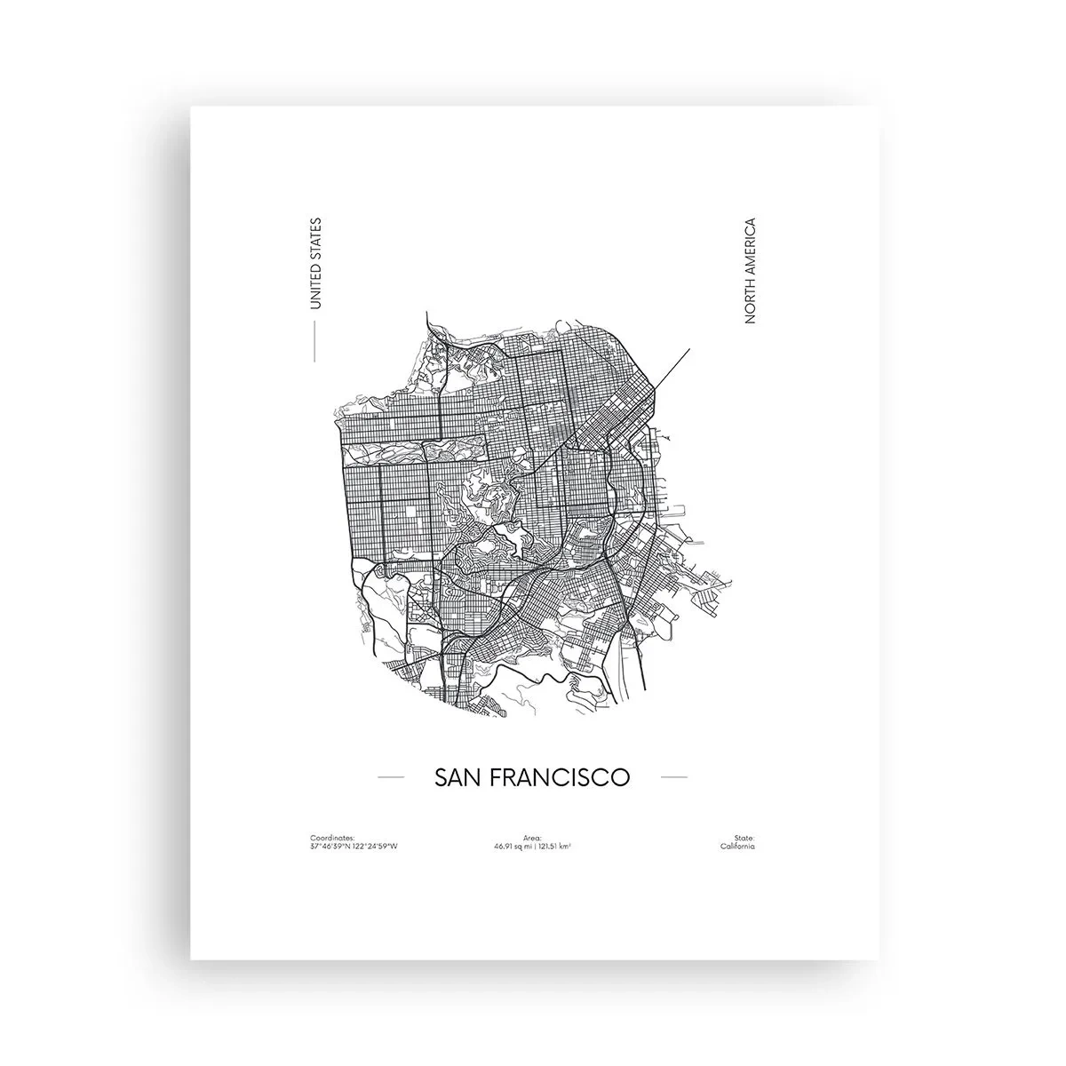 Poster - Anatomia di San Francisco - 40x50 cm