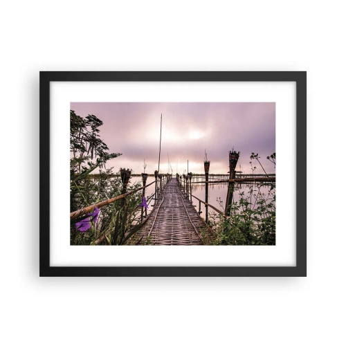 Poster in cornice nera - Pace e silenzio dell'Asia - 40x30 cm
