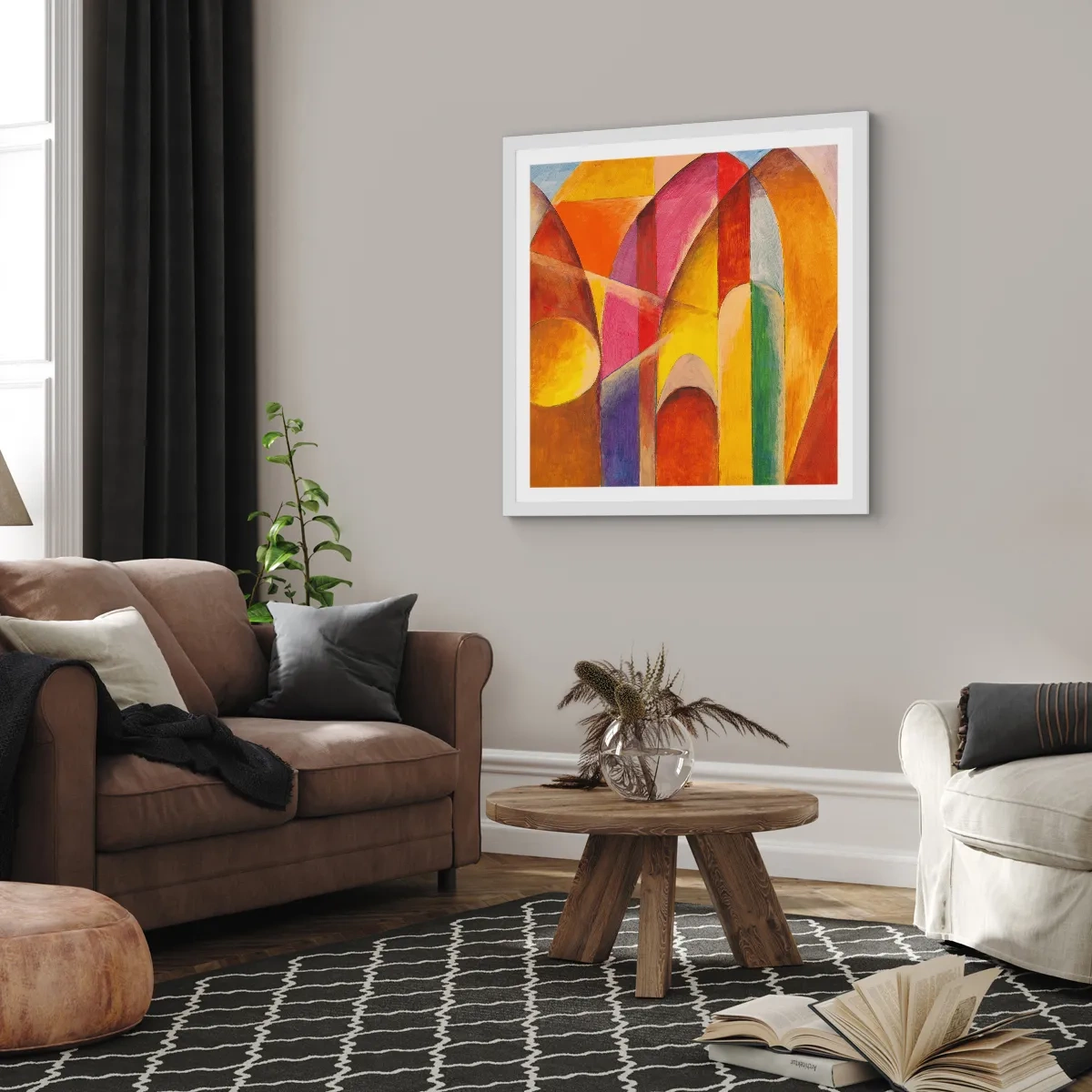 Poster in cornice bianca - La cattedrale del sole - 60x60 cm