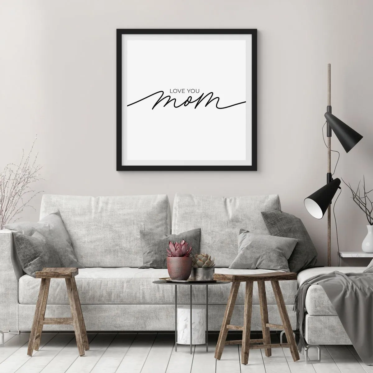 Poster in cornice nera - Grande commozione - 30x30 cm
