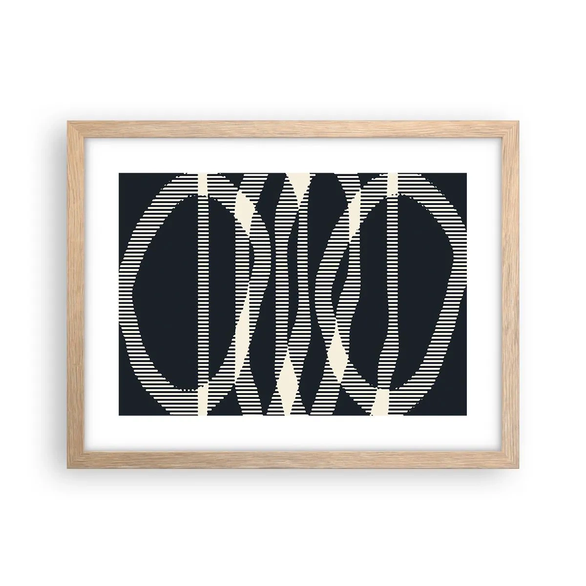 Poster in cornice rovere chiaro - Tentativo di rompere l'oscurità - 40x30 cm