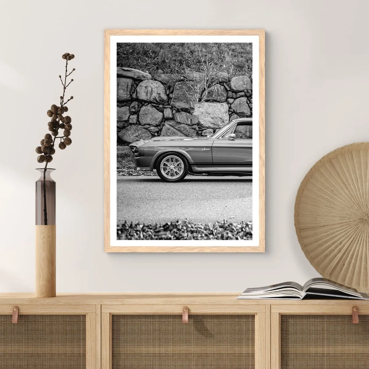 Poster in cornice rovere chiaro - La leggenda degli anni '60 - 70x100 cm