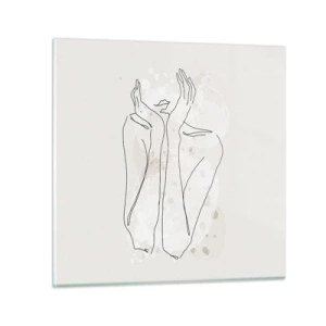 Quadro su vetro - Attimo sognante - 30x30 cm