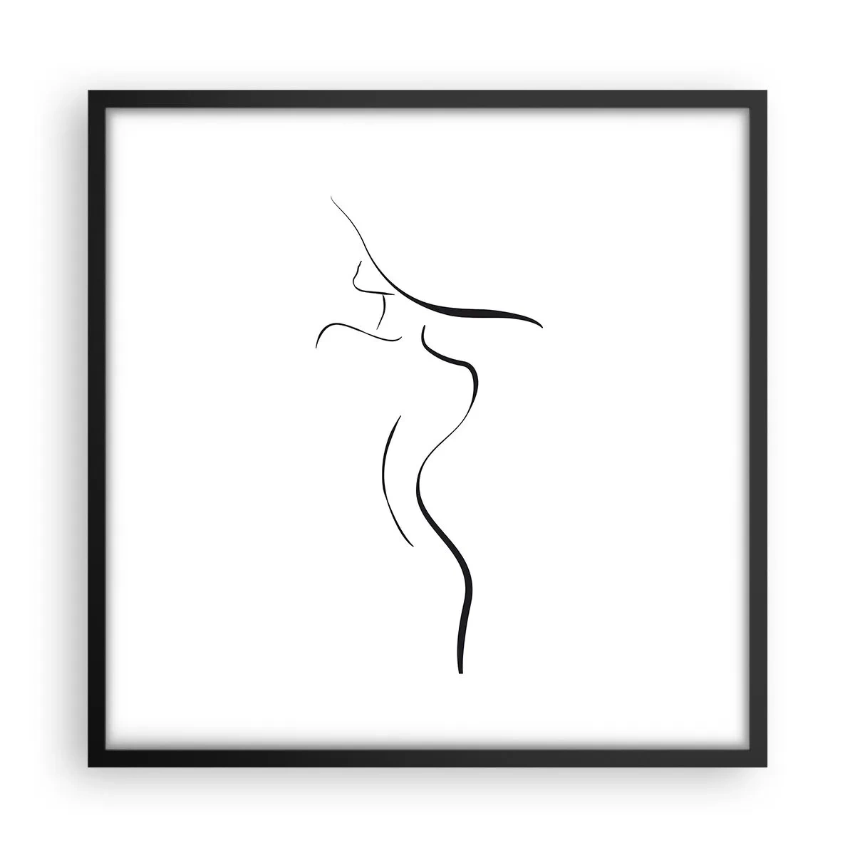 Poster in cornice nera - Inafferrabile come un'onda - 50x50 cm