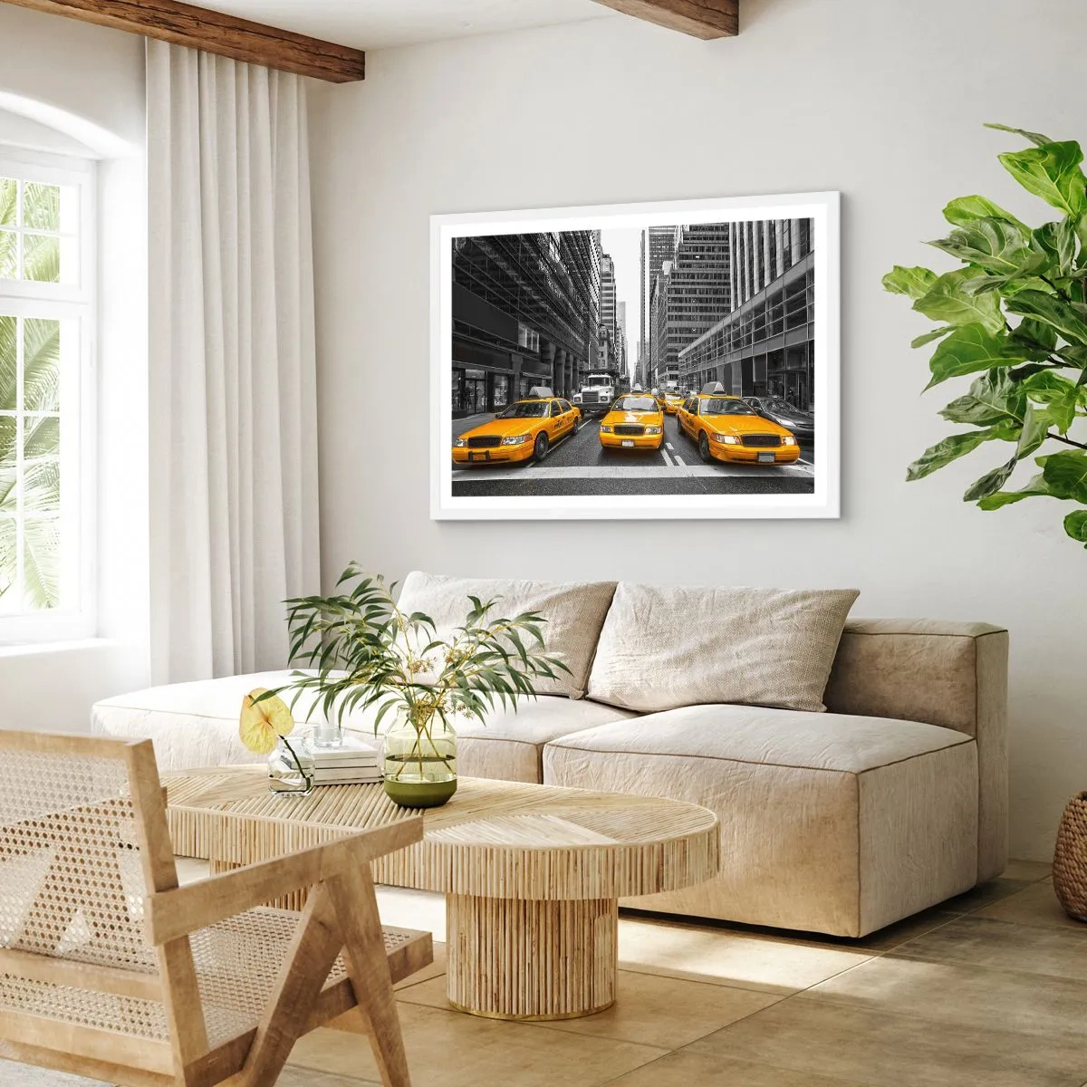 Poster in cornice bianca - Siamo noi che coloriamo la città - 91x61 cm