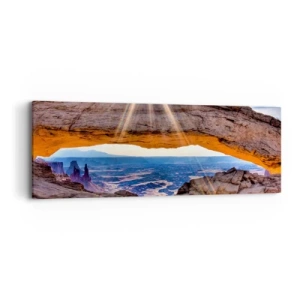 Quadro su tela - Stampe su Tela - Attraverso il portale di roccia - 90x30 cm
