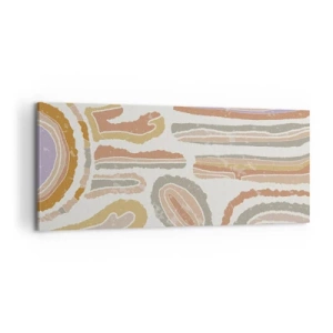 Quadro su tela - Stampe su Tela - Sezioni trasversali colorate di forme astratte - 120x50cm - Sezioni colorate - Decorazione murale moderna per soggiorno e camera da letto ARTTOR