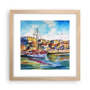 Poster in cornice rovere chiaro - Un colorato pomeriggio - 30x30 cm