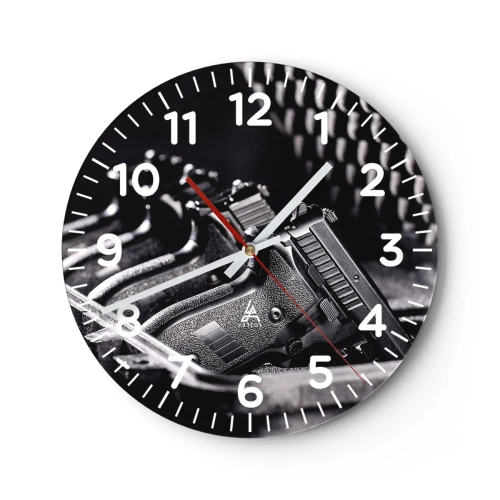 Orologio da parete - Orologio in Vetro - Sport maschile - 40x40 cm