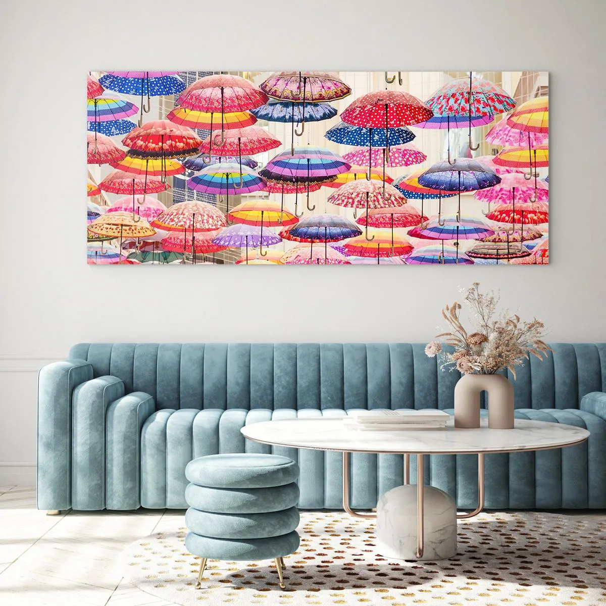 Quadro su vetro - Prato cittadino - 100x40 cm