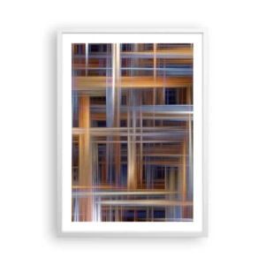Poster in cornice bianca - Tessute con la luce - 50x70 cm