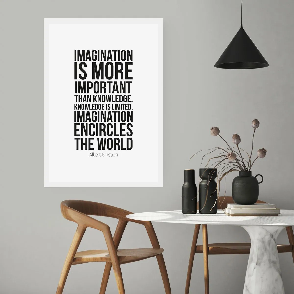 Poster - Einstein sul potere dell'immaginazione - 30x40 cm