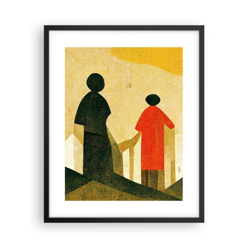 Poster in cornice nera - La strada è ancora lunga - 40x50 cm