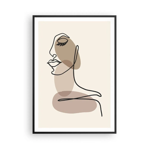 Poster in cornice nera - La linea sicura della bellezza - 70x100 cm