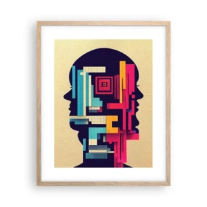 Poster in cornice rovere chiaro - Nuovi legami - 40x50 cm