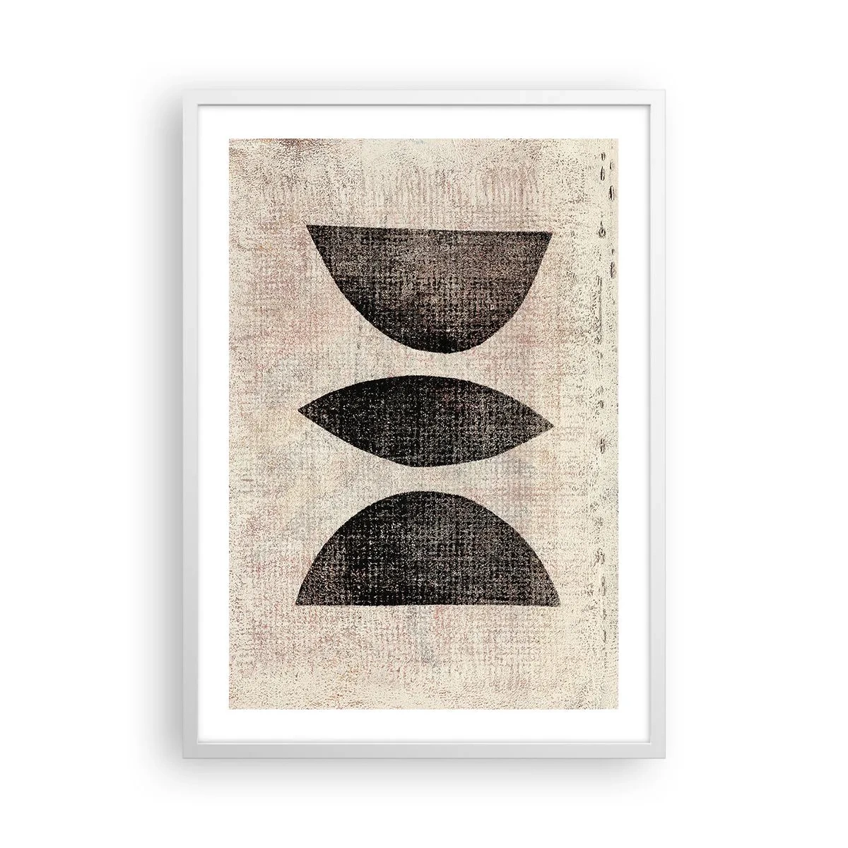 Poster in cornice bianca - Astrazione etnica - 50x70 cm