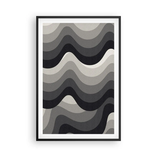 Poster in cornice nera - Un'onda dopo l'altra - 61x91 cm