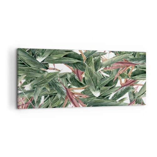 Quadro su tela - Stampe su Tela - Macchia smeraldo e lilla - 100x40 cm