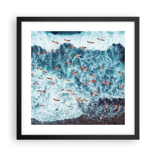 Poster in cornice nera - Parata sotto il mare - 40x40 cm