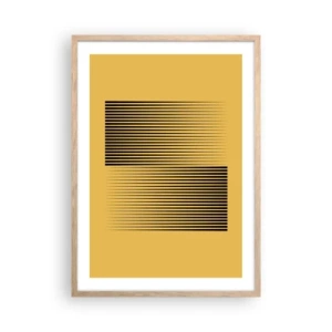 Poster in cornice rovere chiaro - La quadratura degli opposti - 50x70 cm