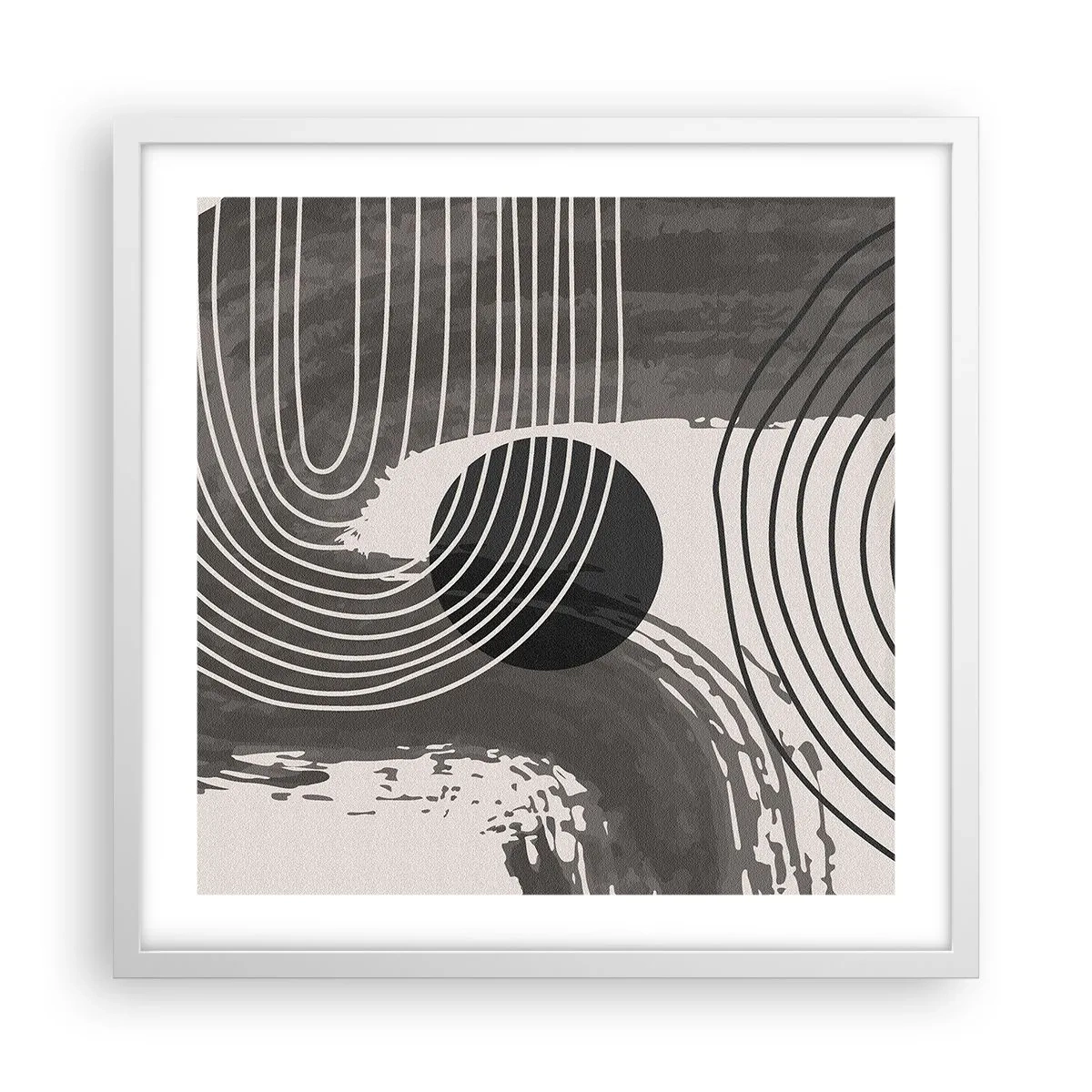 Poster in cornice bianca - L'ovale vittorioso - 50x50 cm