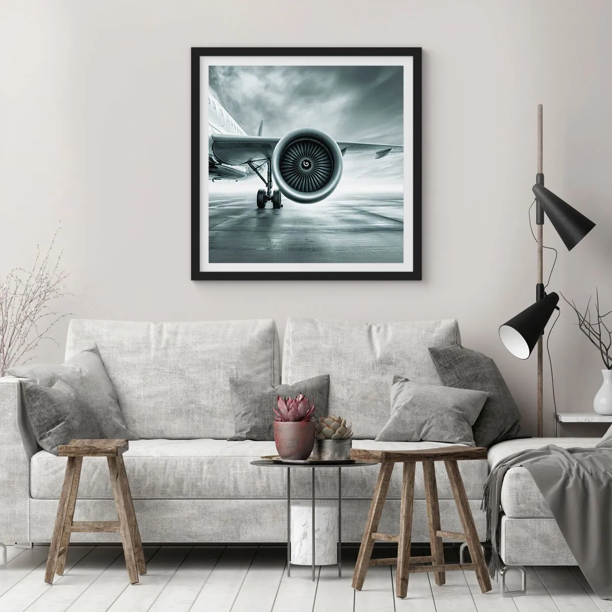 Poster in cornice nera - C'è la forza! - 40x40 cm