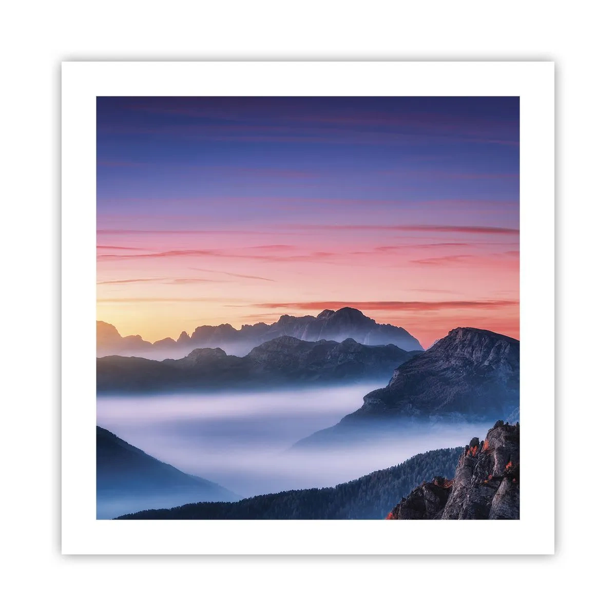 Poster - Sopra le valli - 50x50 cm