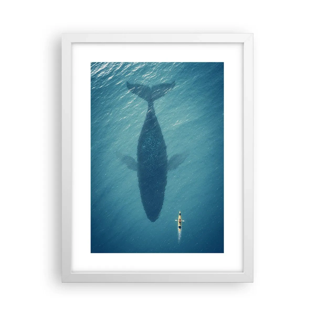 Poster in cornice bianca - Incontro sull'oceano - 30x40 cm