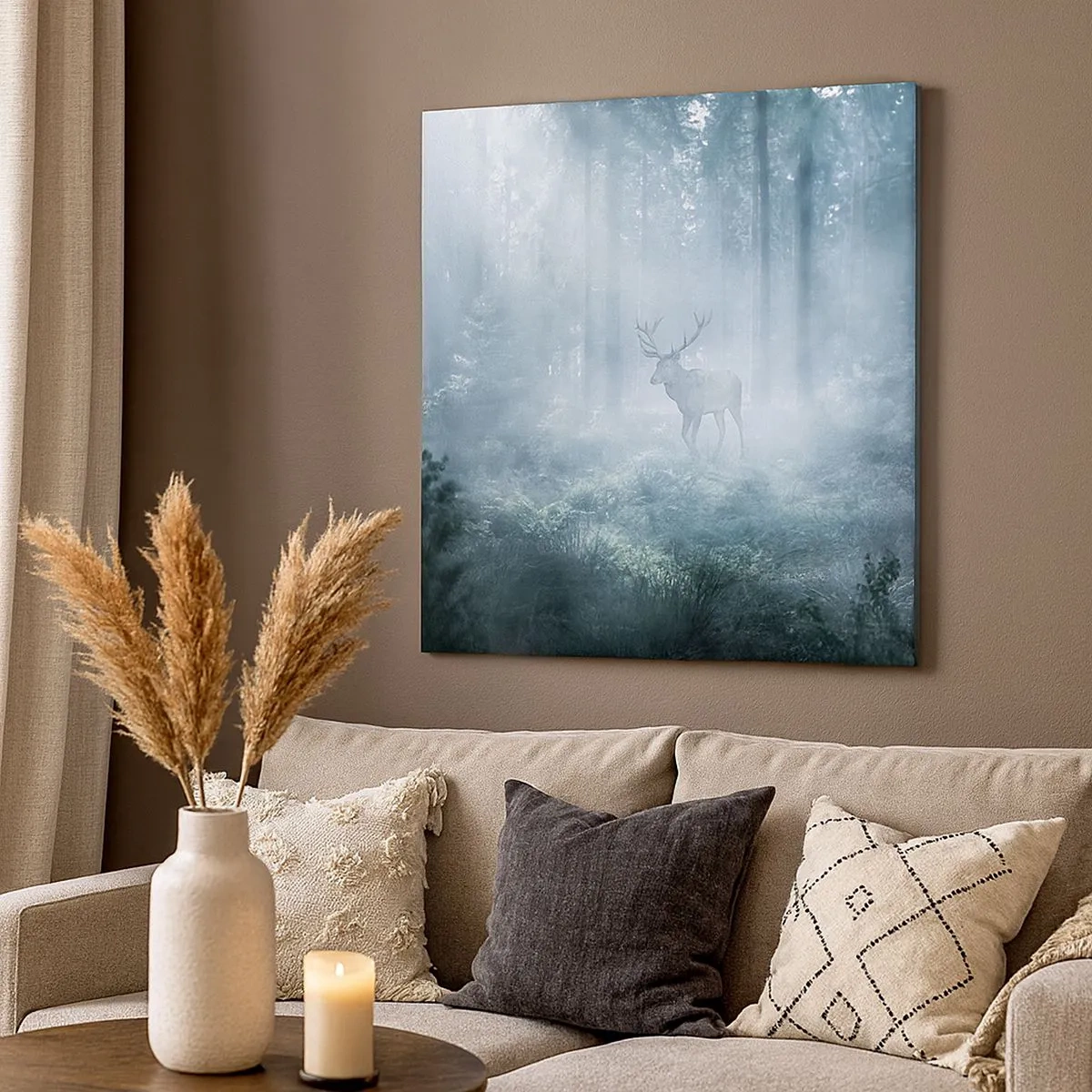 Quadro su tela - Stampe su Tela - Passeggiata mattutina sulle sue terre - 30x30 cm