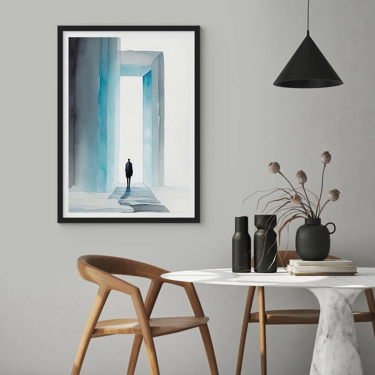 Poster in cornice nera - Vivi senza limiti - 40x50 cm