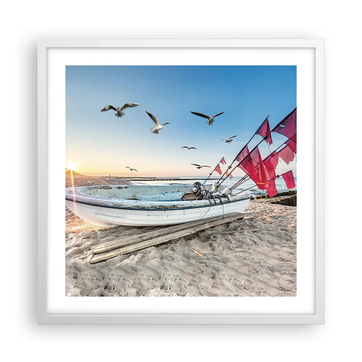 Poster in cornice bianca - Meritato riposo - 50x50 cm