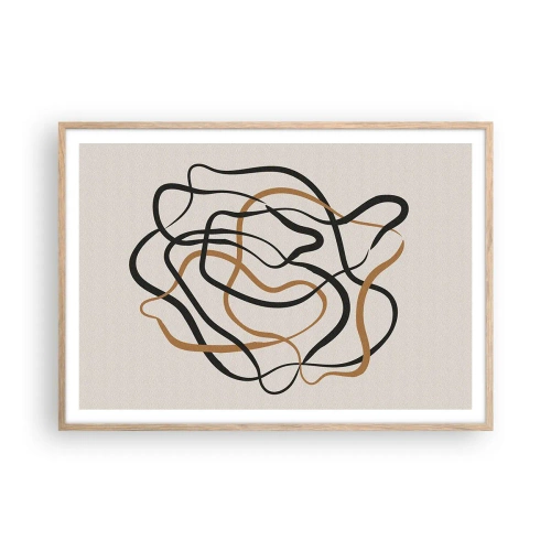 Poster in cornice rovere chiaro - Tutto è andato storto - 100x70 cm